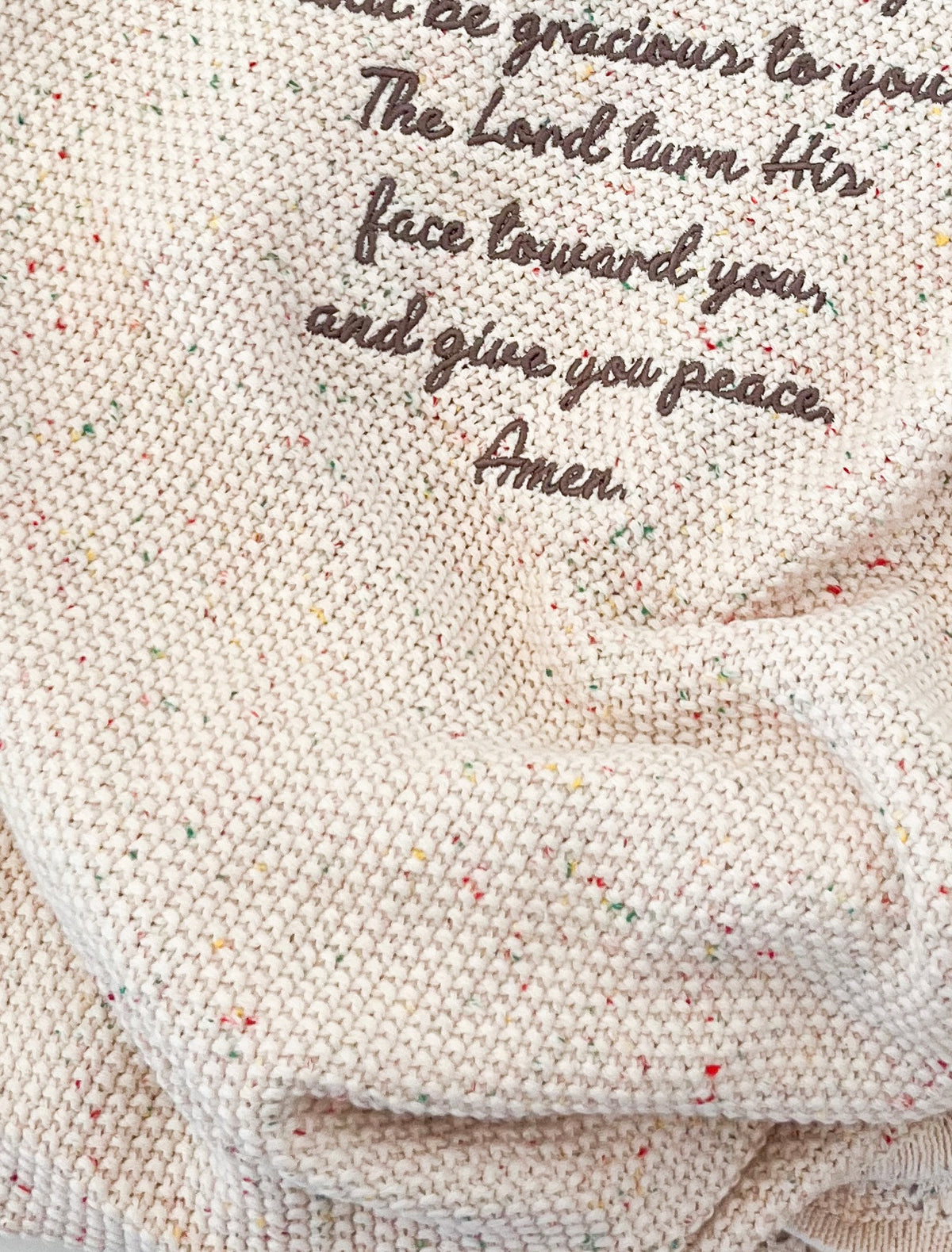 Numbers 6:24-26 Knit Blanket
