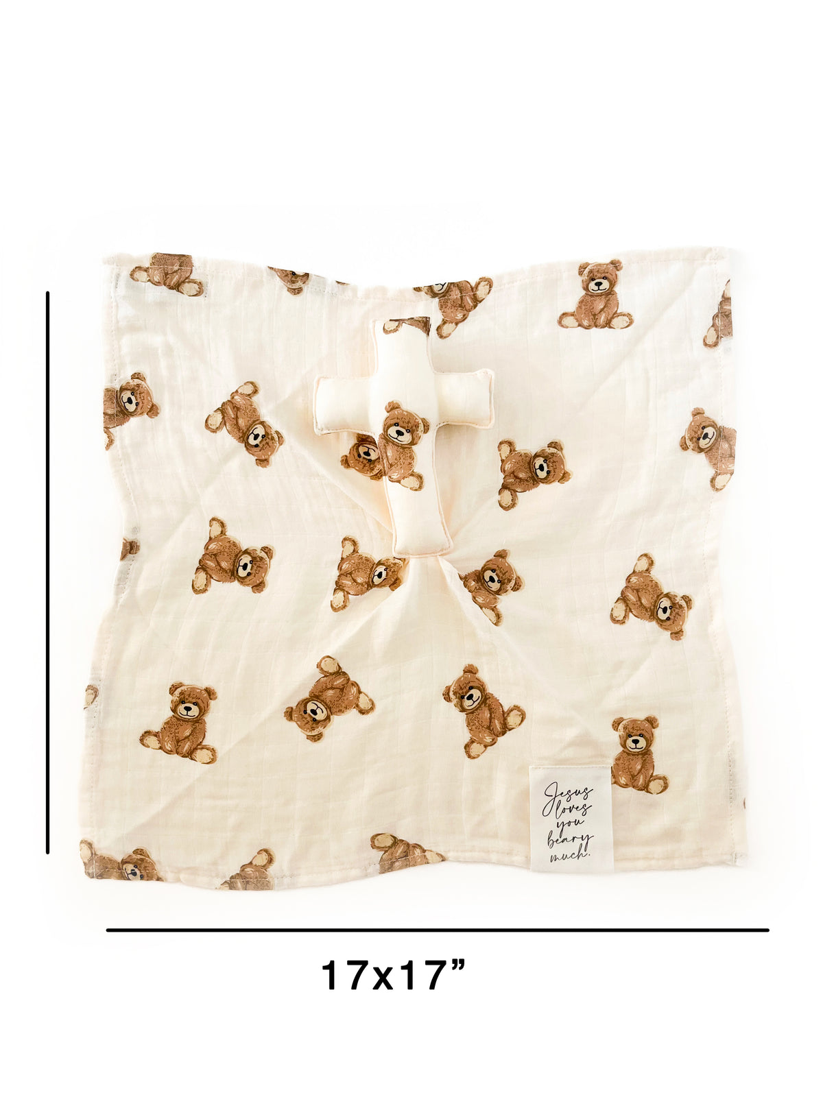 Cross Jesus Loves You Beary Much Lovey