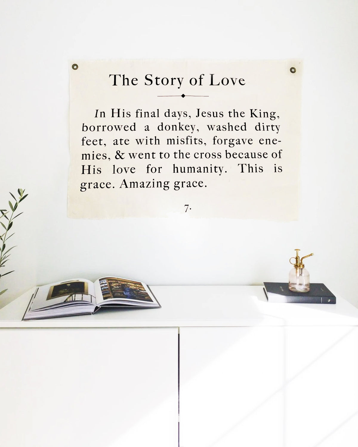 The Story of Love Canvas Flag