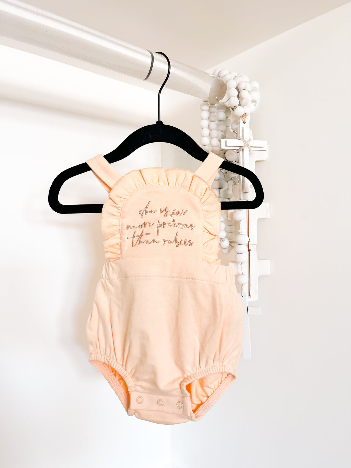 Far More Precious Than Rubies Ruffeled Romper