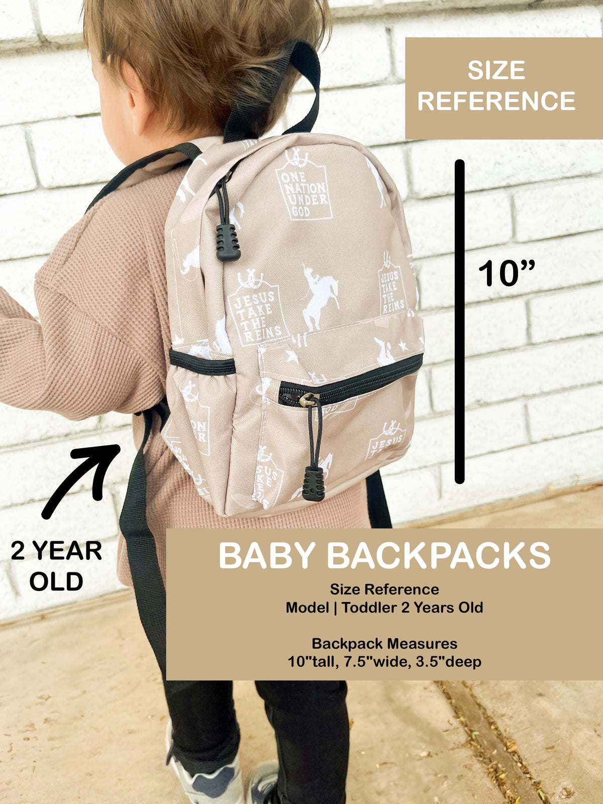 LAST CHANCE*** Jesus Take the Reins Baby Backpack