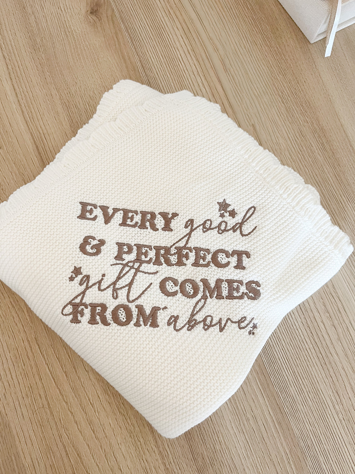 Every Good & Perfect Gift Knit Blanket