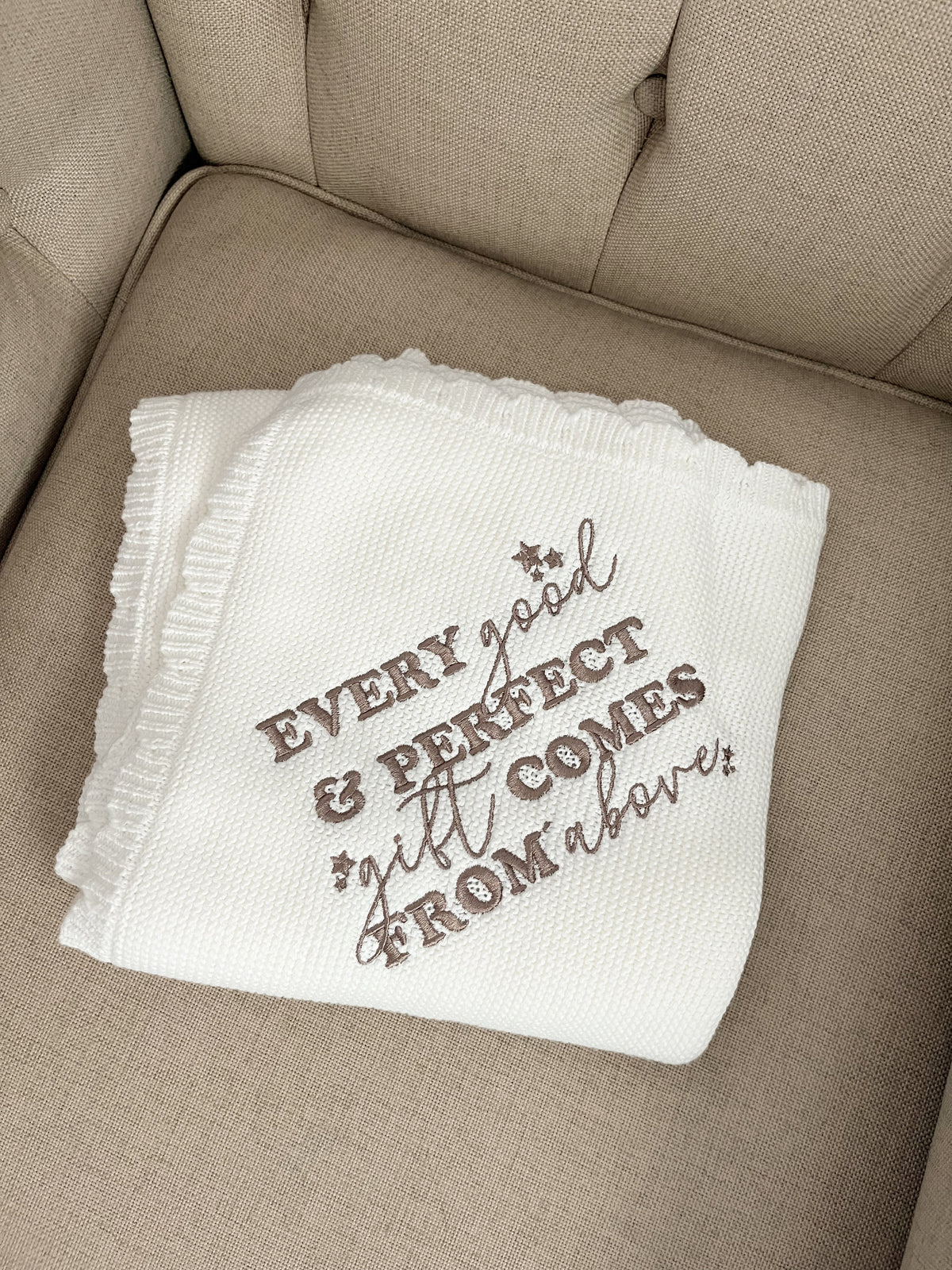 Every Good & Perfect Gift Knit Blanket