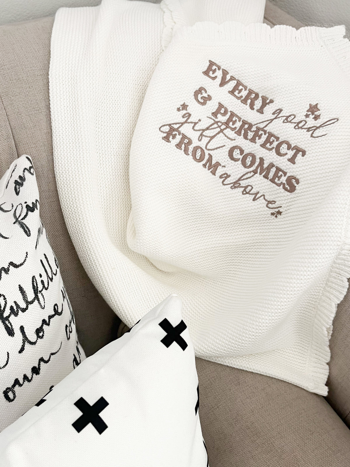 Every Good & Perfect Gift Knit Blanket
