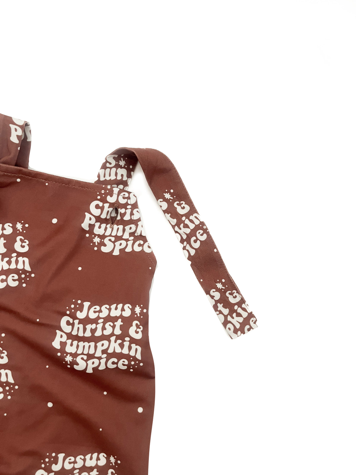 Jesus Christ & Pumpkin Spice Knotted Overalls