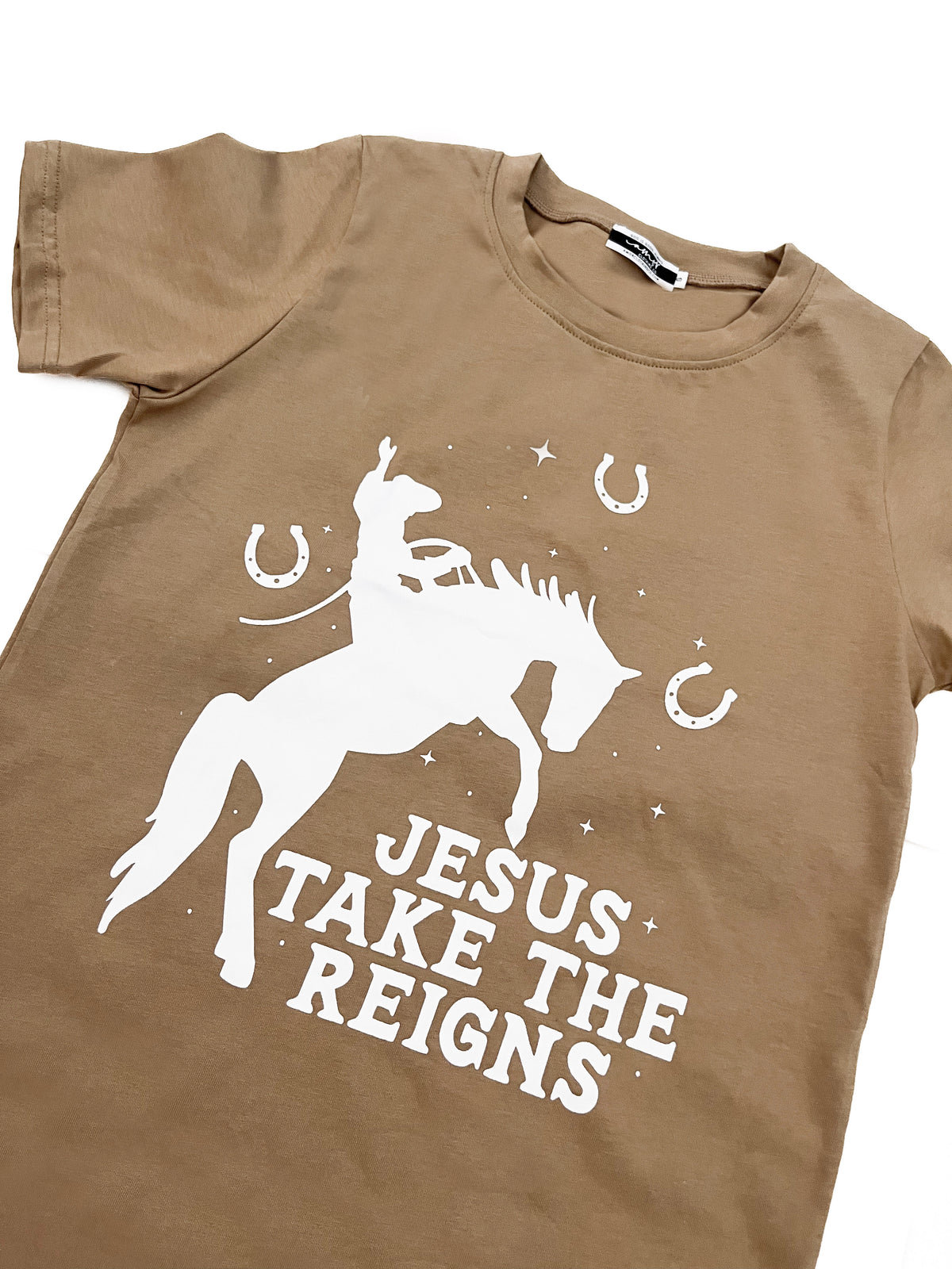 Jesus Take The Reigns Cowboy Adult Tee