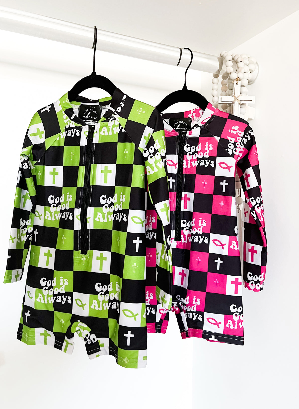 God is Good Always One Piece Long-Sleeve Swimsuit