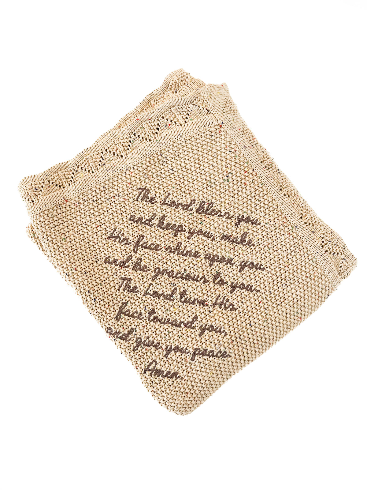 Numbers 6:24-26 Knit Blanket