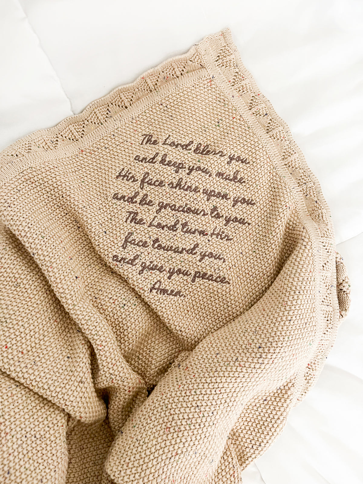 Numbers 6:24-26 Knit Blanket