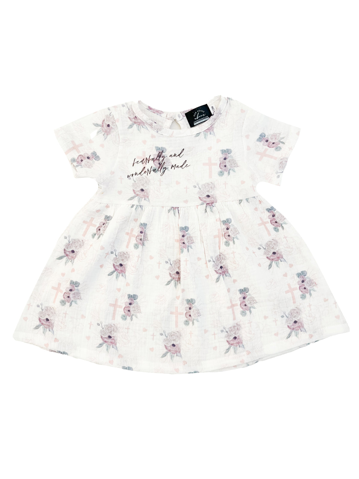 Fearfully and Wonderfully Made Cross and Floral Dress