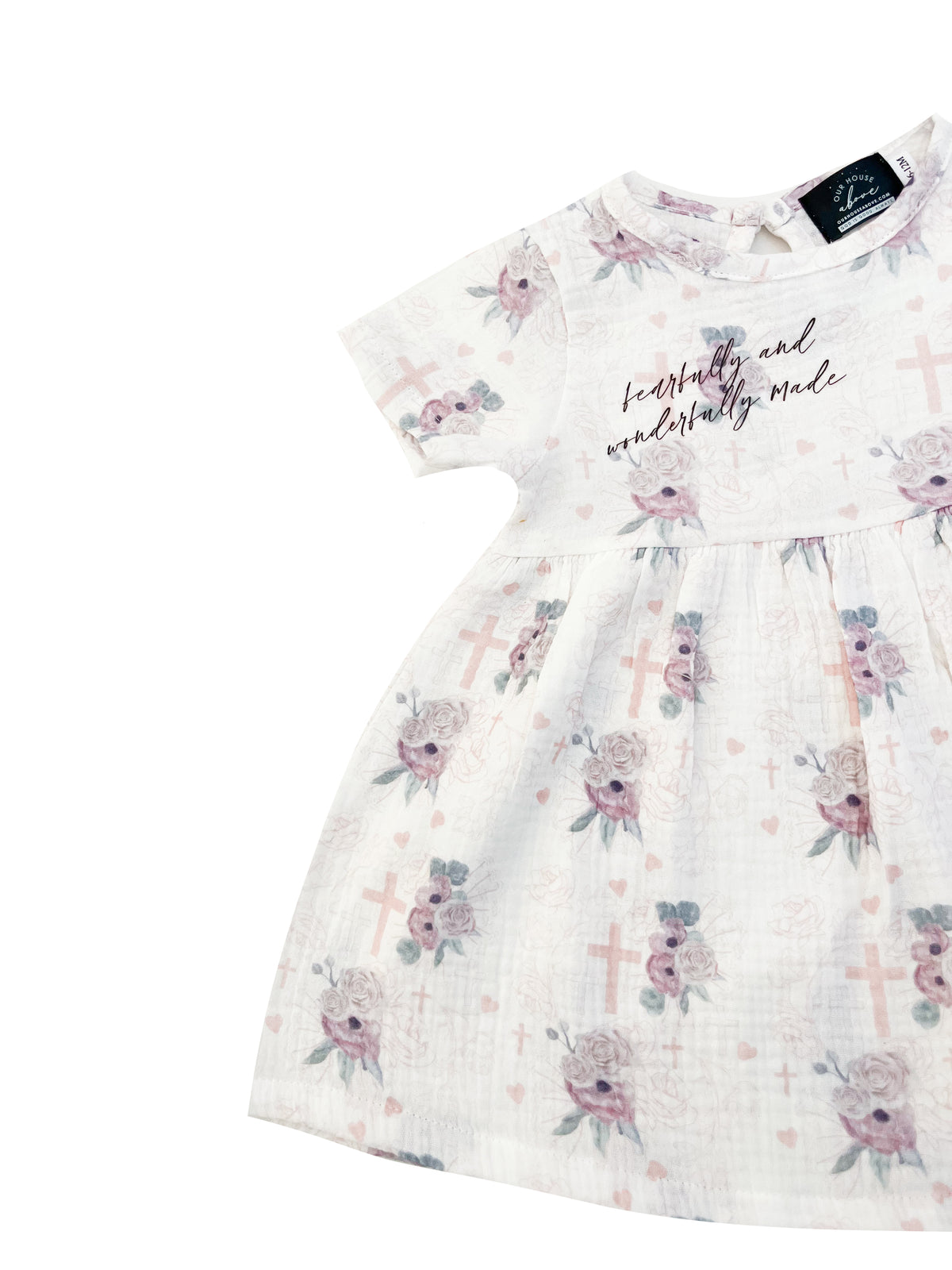 Fearfully and Wonderfully Made Cross and Floral Dress