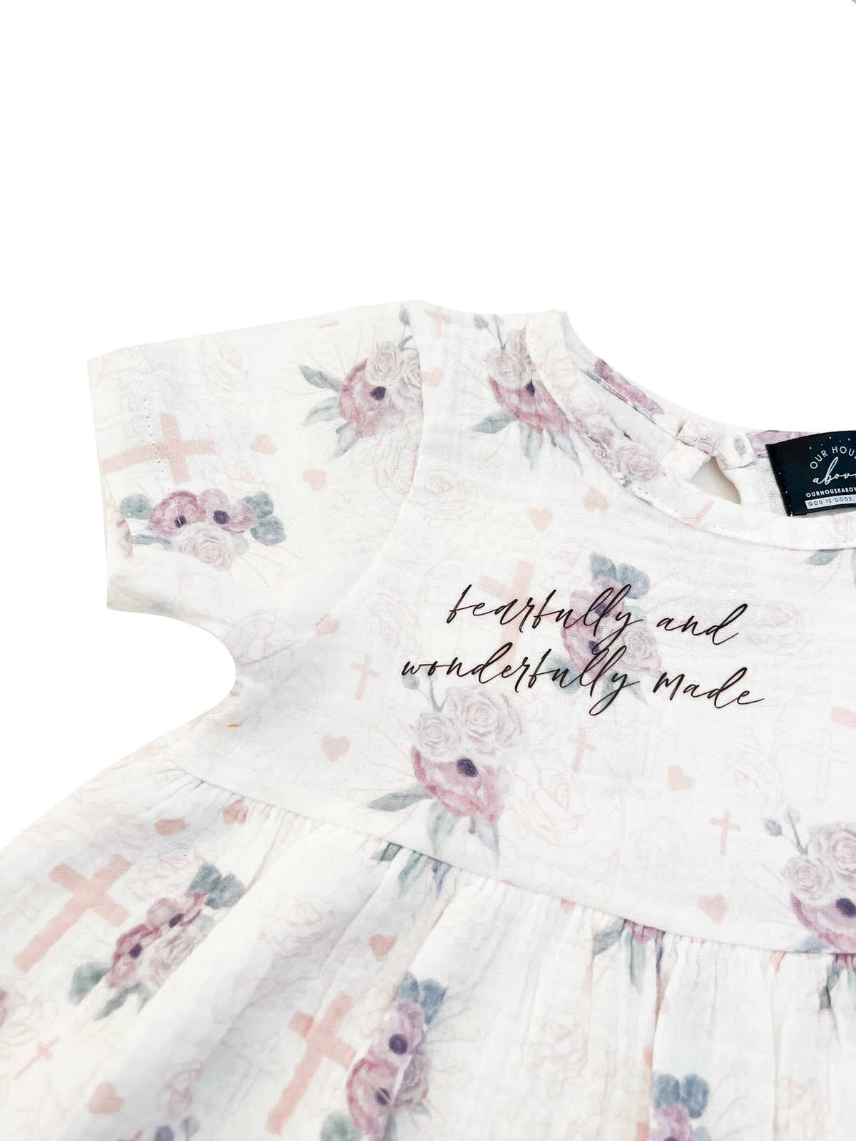Fearfully and Wonderfully Made Cross and Floral Dress