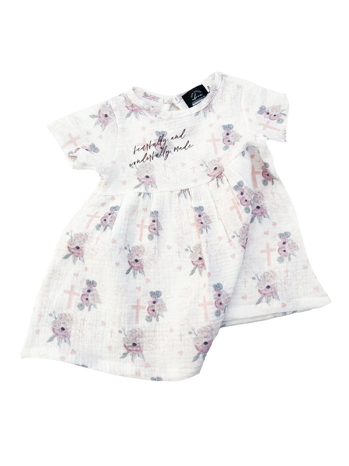 Fearfully and Wonderfully Made Cross and Floral Dress