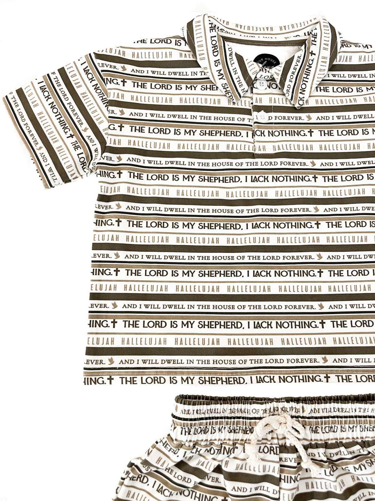 Psalm 23 Shorts & Collared Tee Set