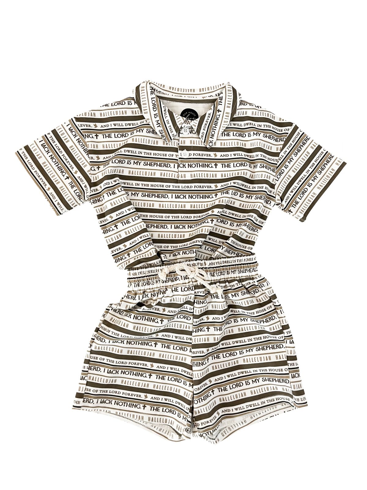 Psalm 23 Shorts & Collared Tee Set