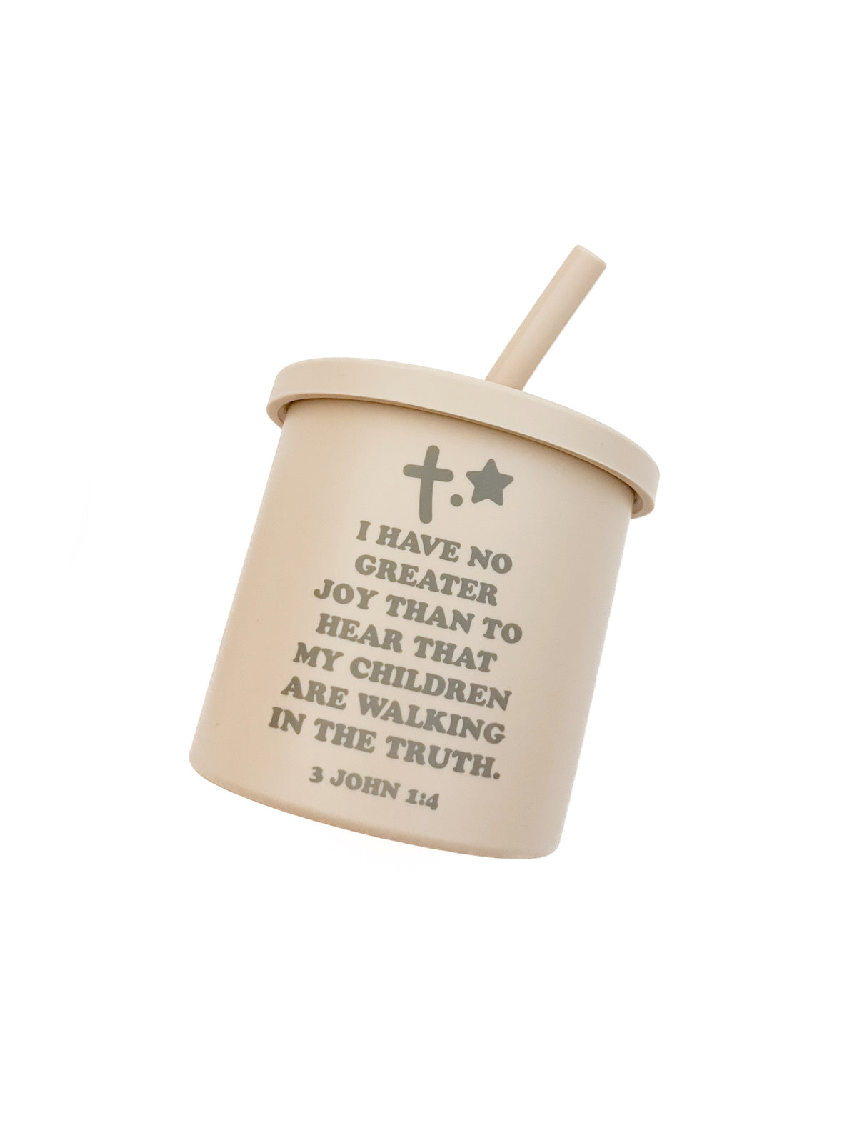 Raised on Milk & Jesus Tan Sippy Cup