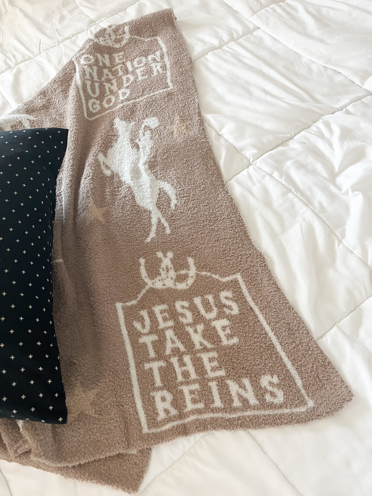 Jesus Take the Reins Plush Blanket