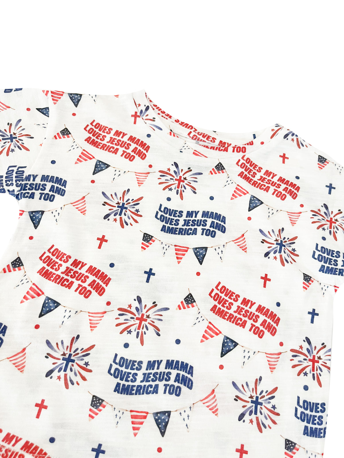 Loves Jesus & America Too Shorts & Tee Set