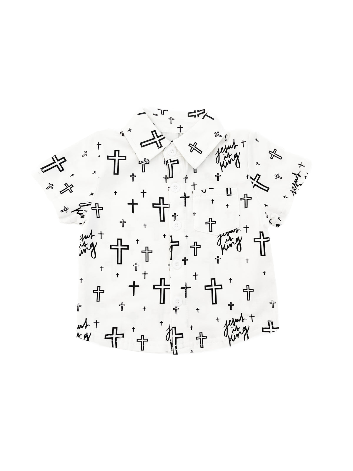 Jesus is King Collared Shirt