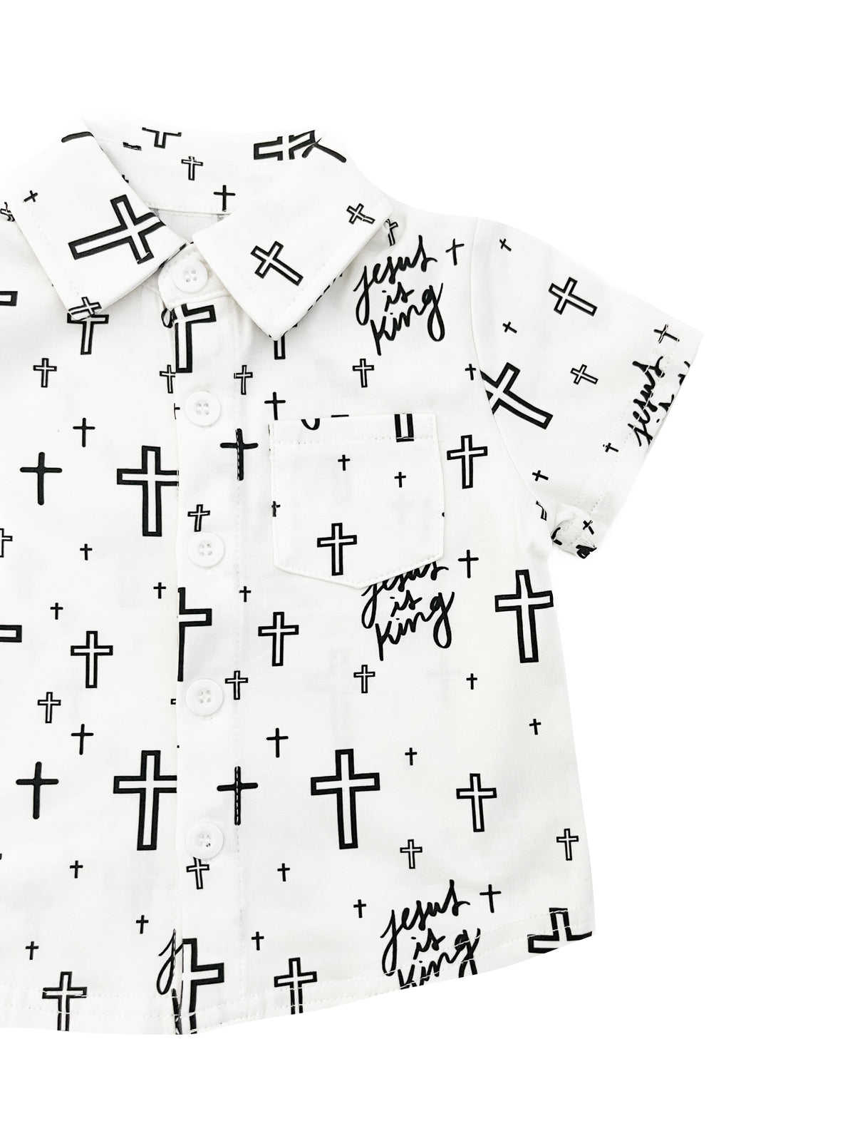 Jesus is King Collared Shirt