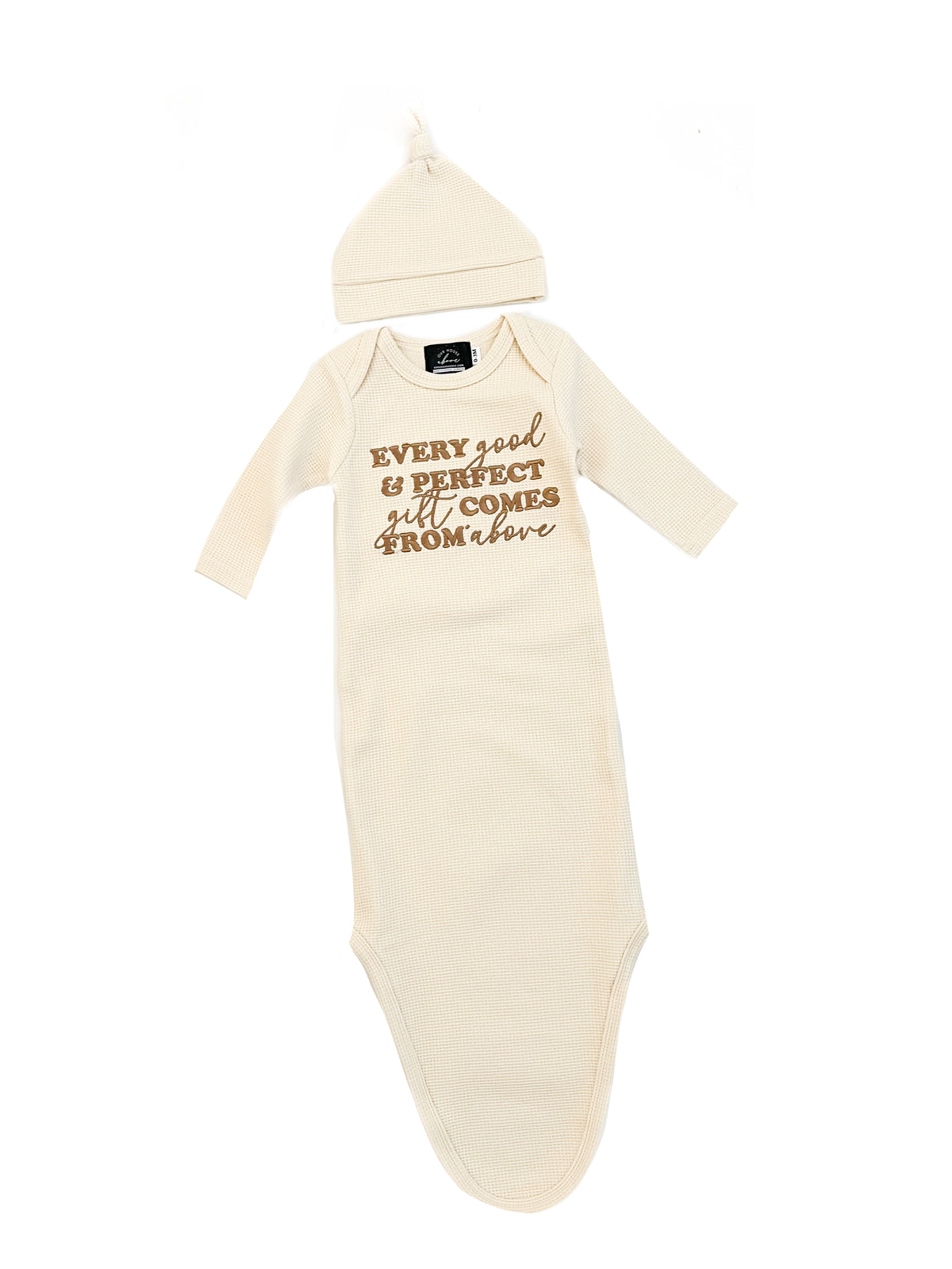 Every Good & Perfect Gift Waffle Gown & Matching Beanie