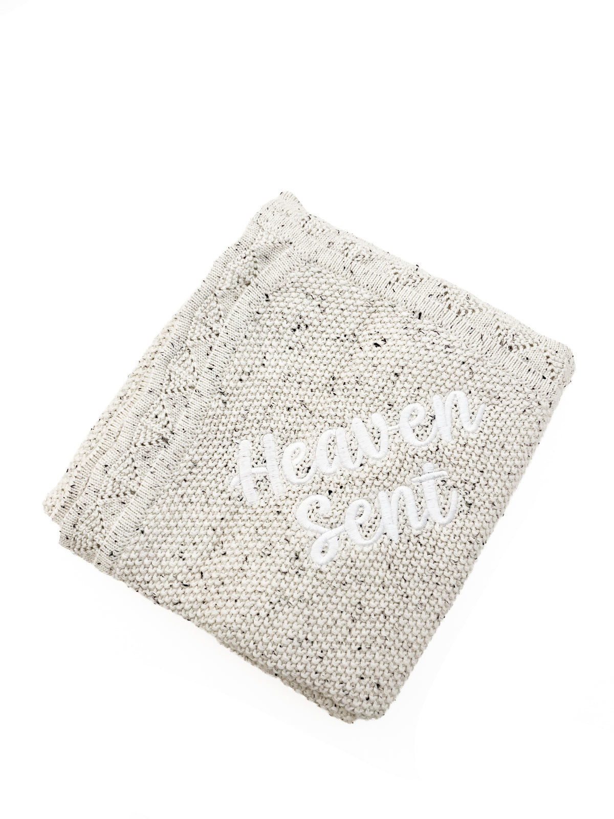Heaven Sent Gray Knit Blanket