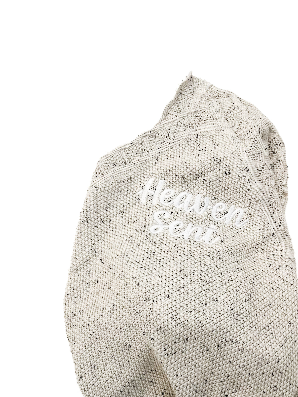 Heaven Sent Gray Knit Blanket