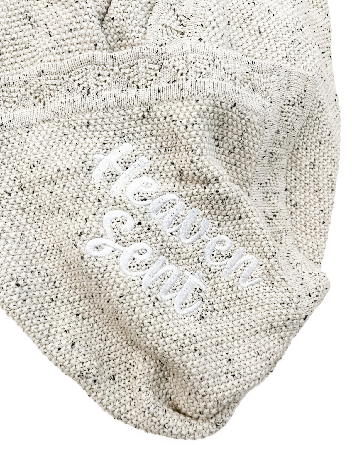 Heaven Sent Gray Knit Blanket