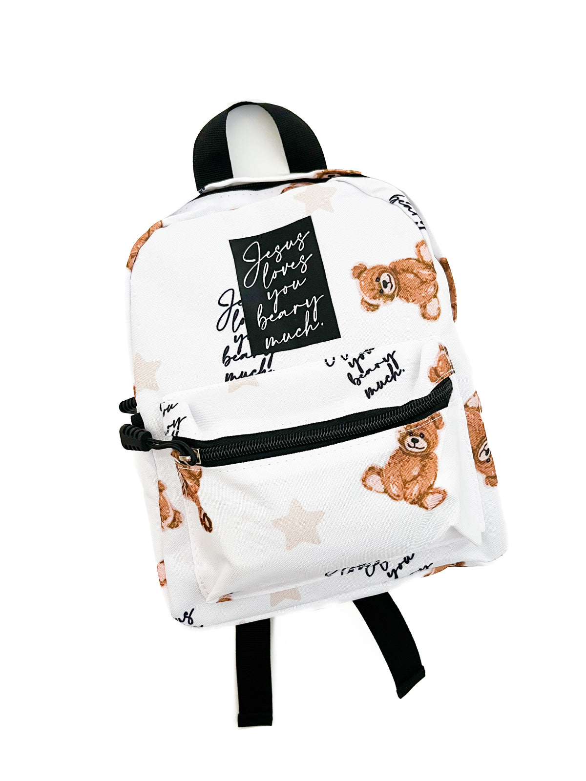 Jesus Loves You Beary Much Patch Mini Backpack
