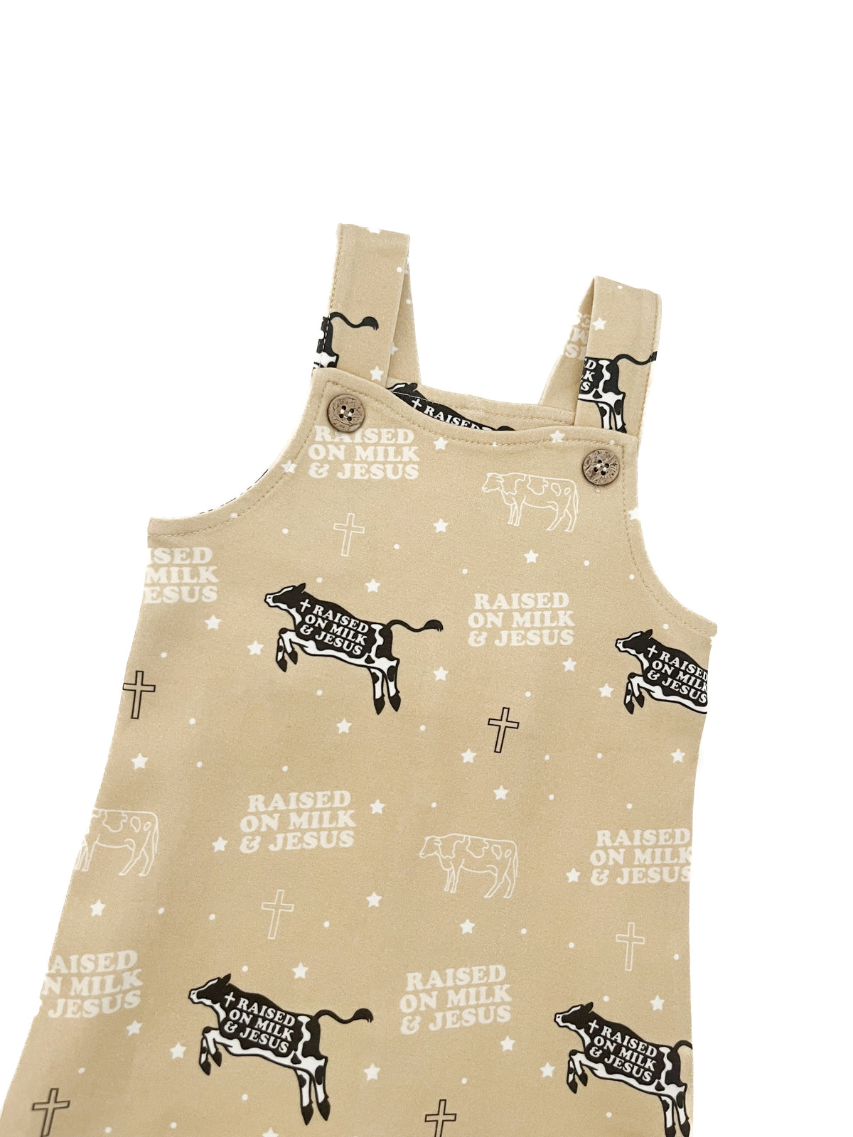Raised on Milk & Jesus Cow Overalls