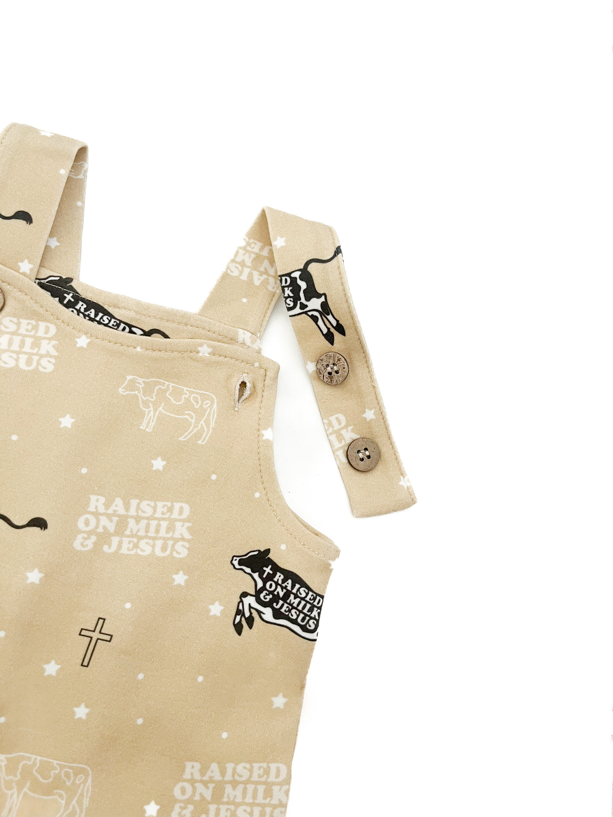 Raised on Milk & Jesus Cow Overalls