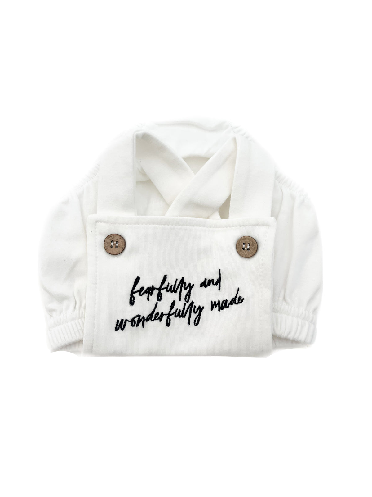 Fearfully and Wonderfully Made Embroidered Romper