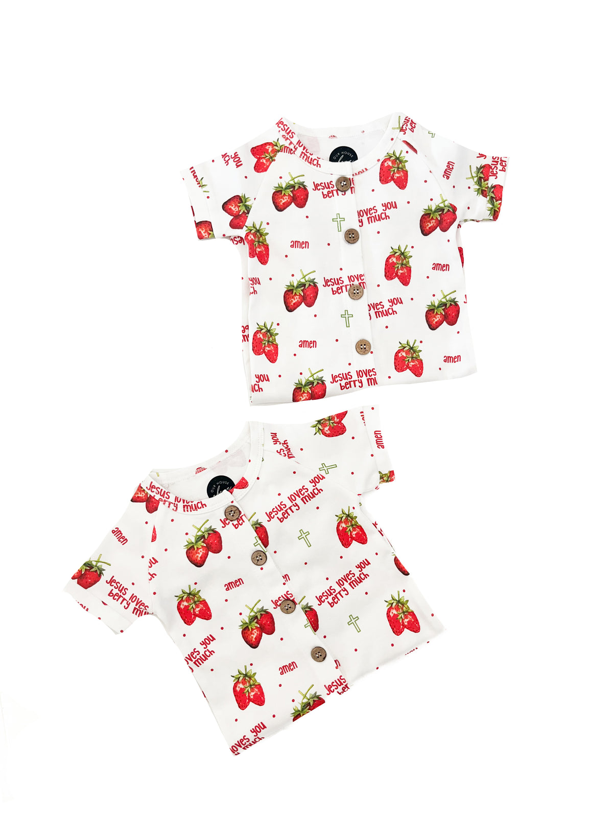 Jesus Loves You Berry Much Strawberry Jumpsuit