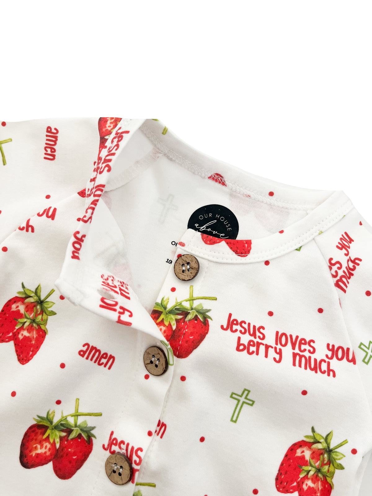 Jesus Loves You Berry Much Strawberry Jumpsuit