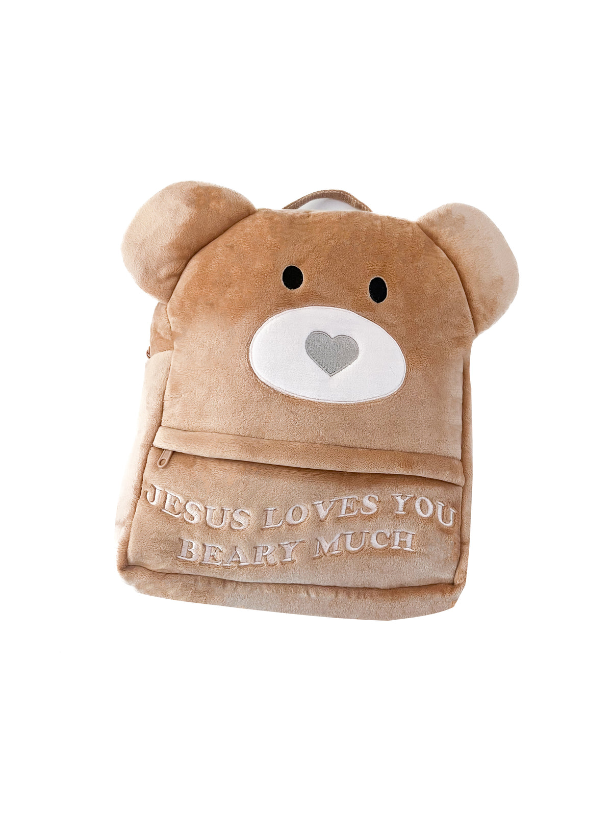 Jesus Loves Me Beary Much Plush Backpack