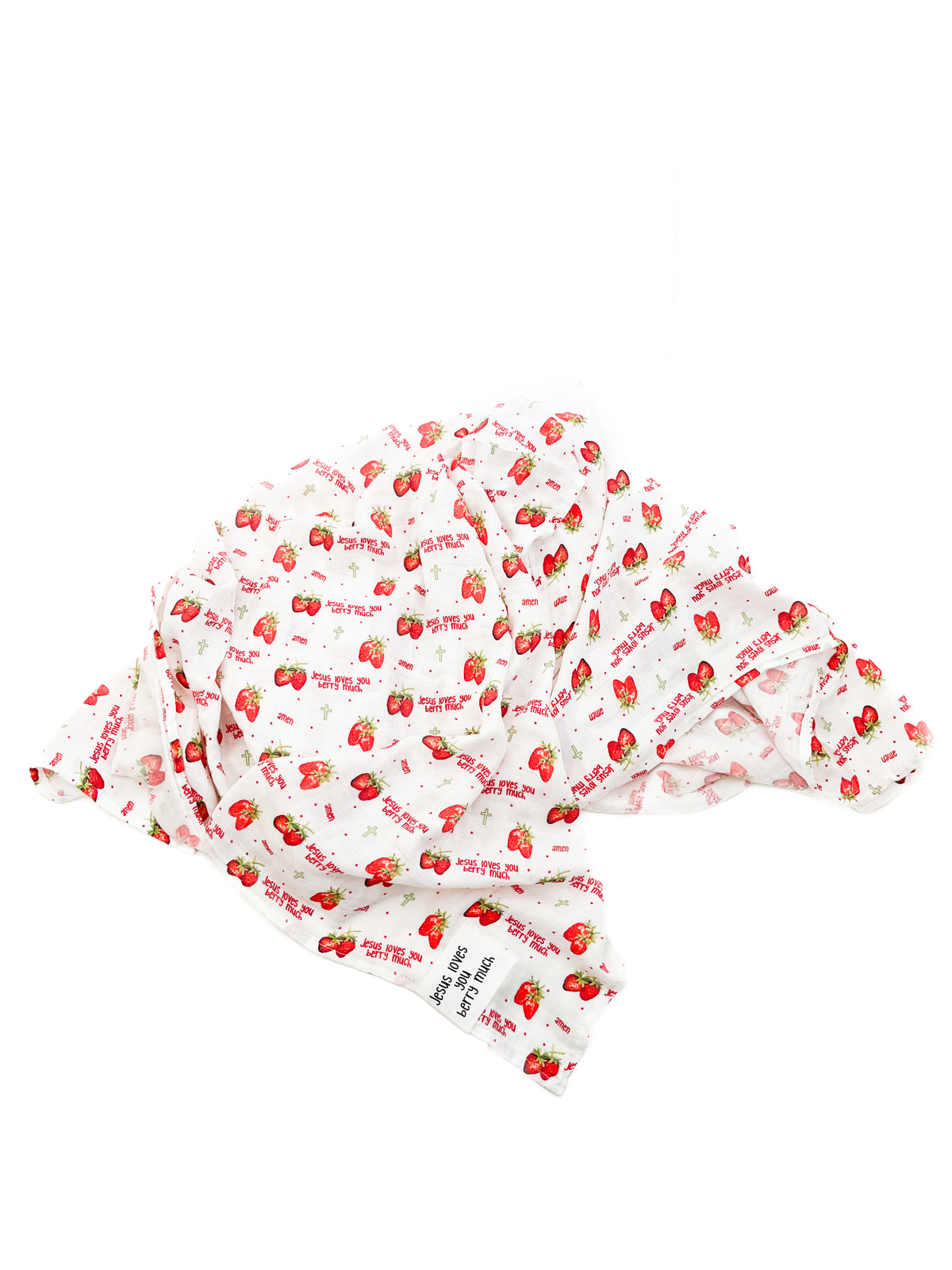 Jesus Loves You Berry Much Strawberry Swaddle