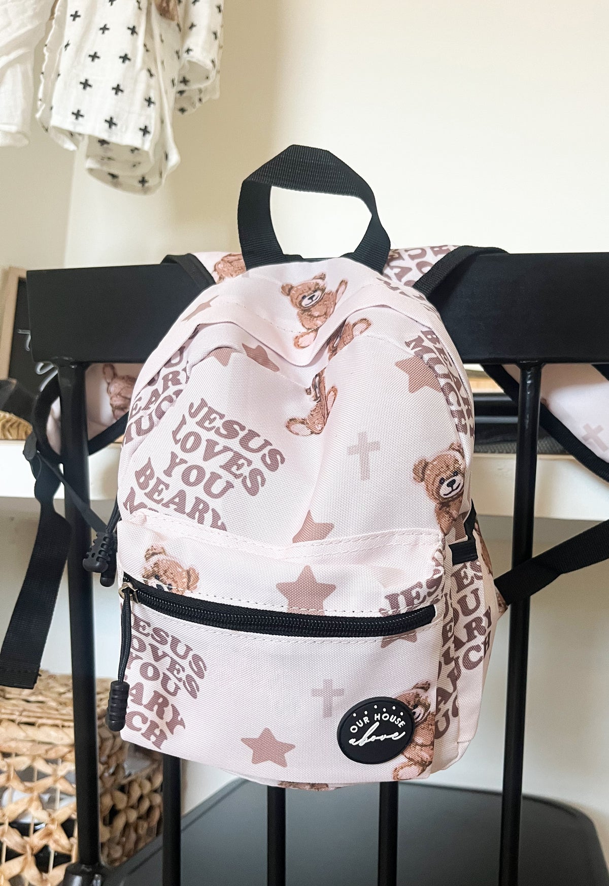 Jesus Loves You Beary Much Baby Backpack