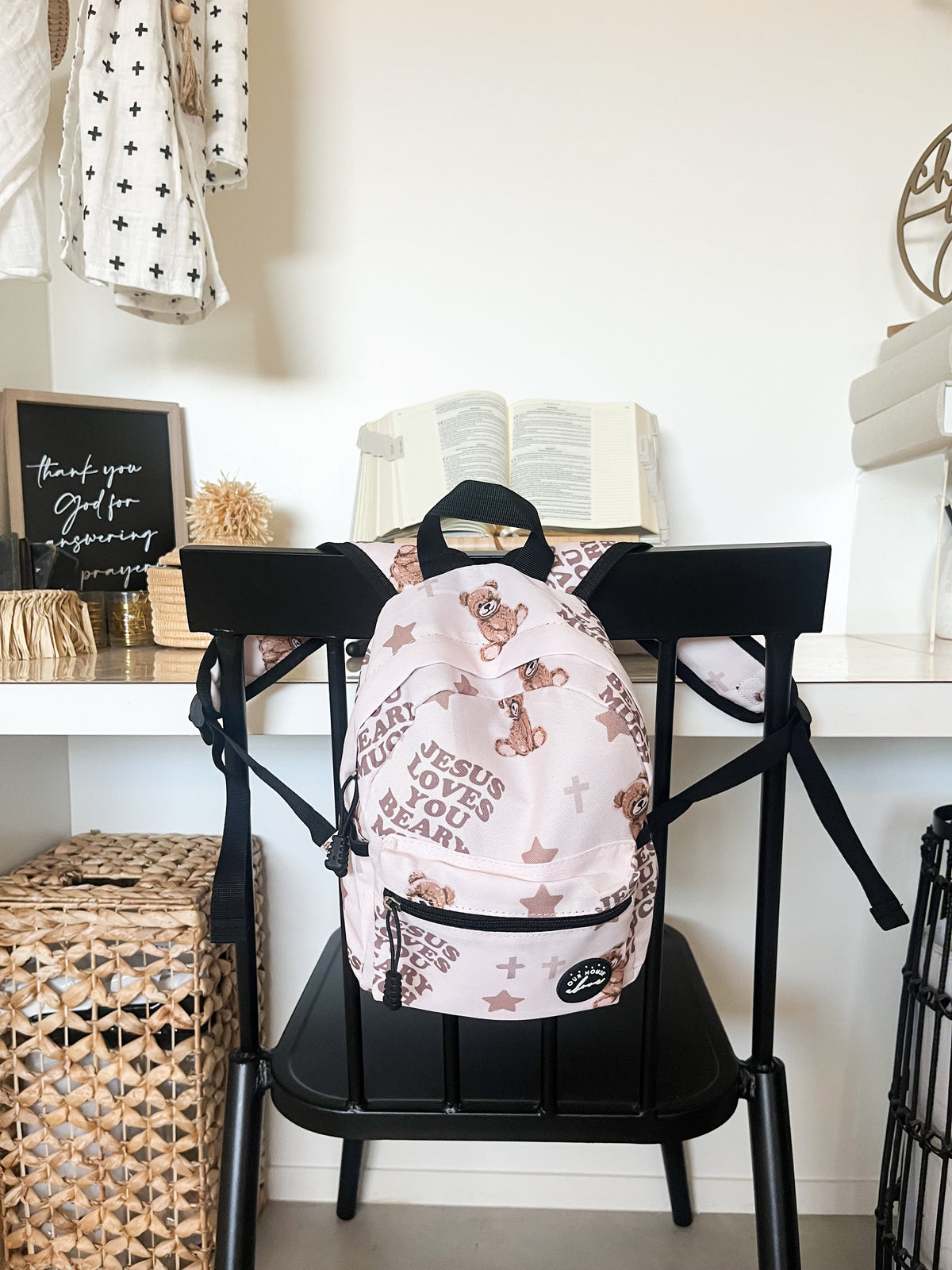 Jesus Loves You Beary Much Baby Backpack
