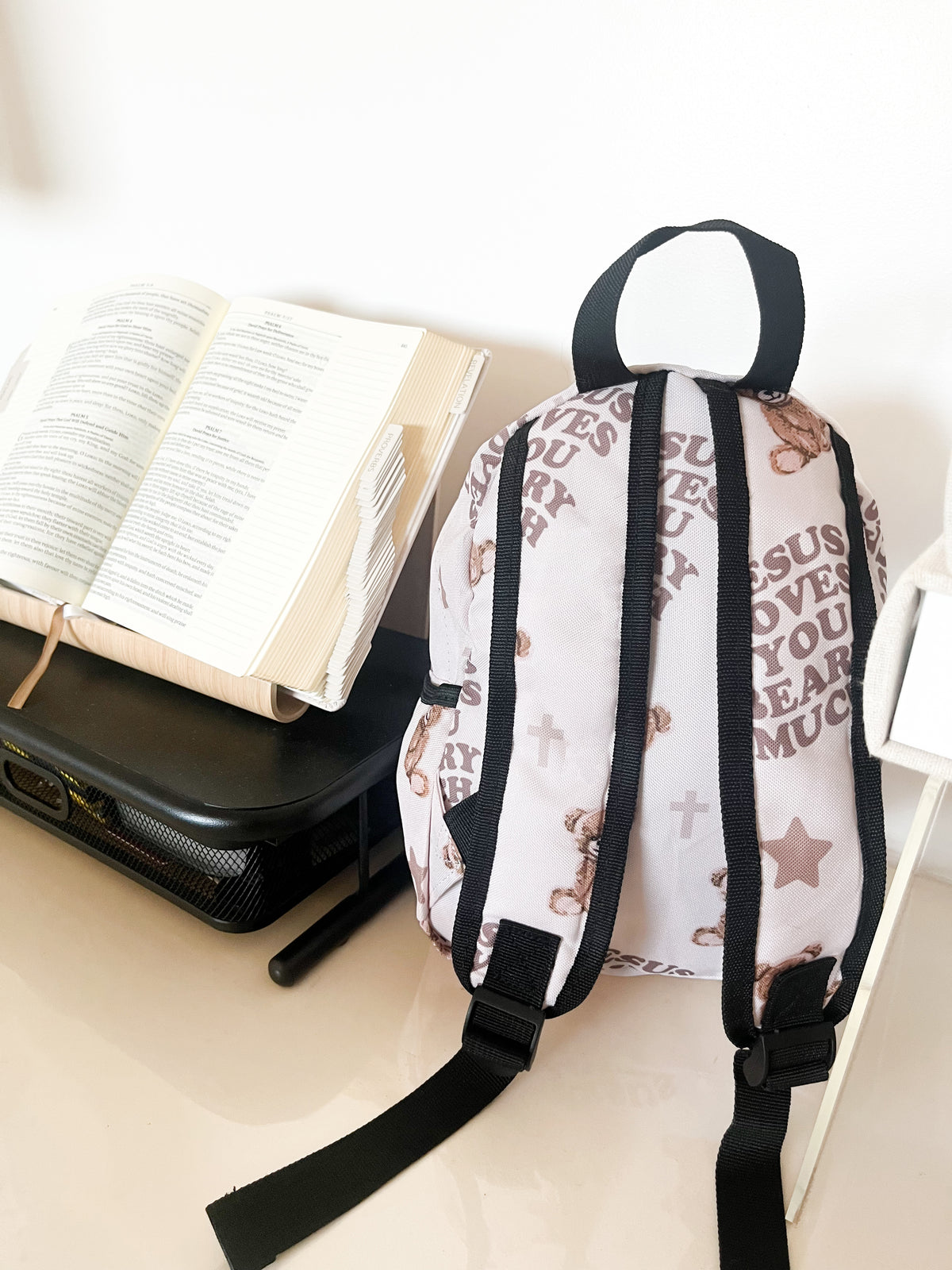 Jesus Loves You Beary Much Baby Backpack