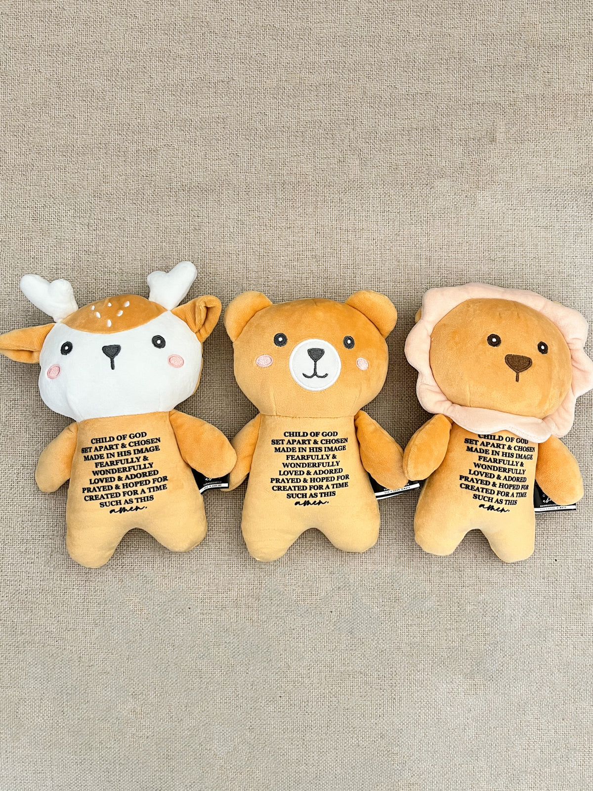 God's Words Animal Stuffy Rattle