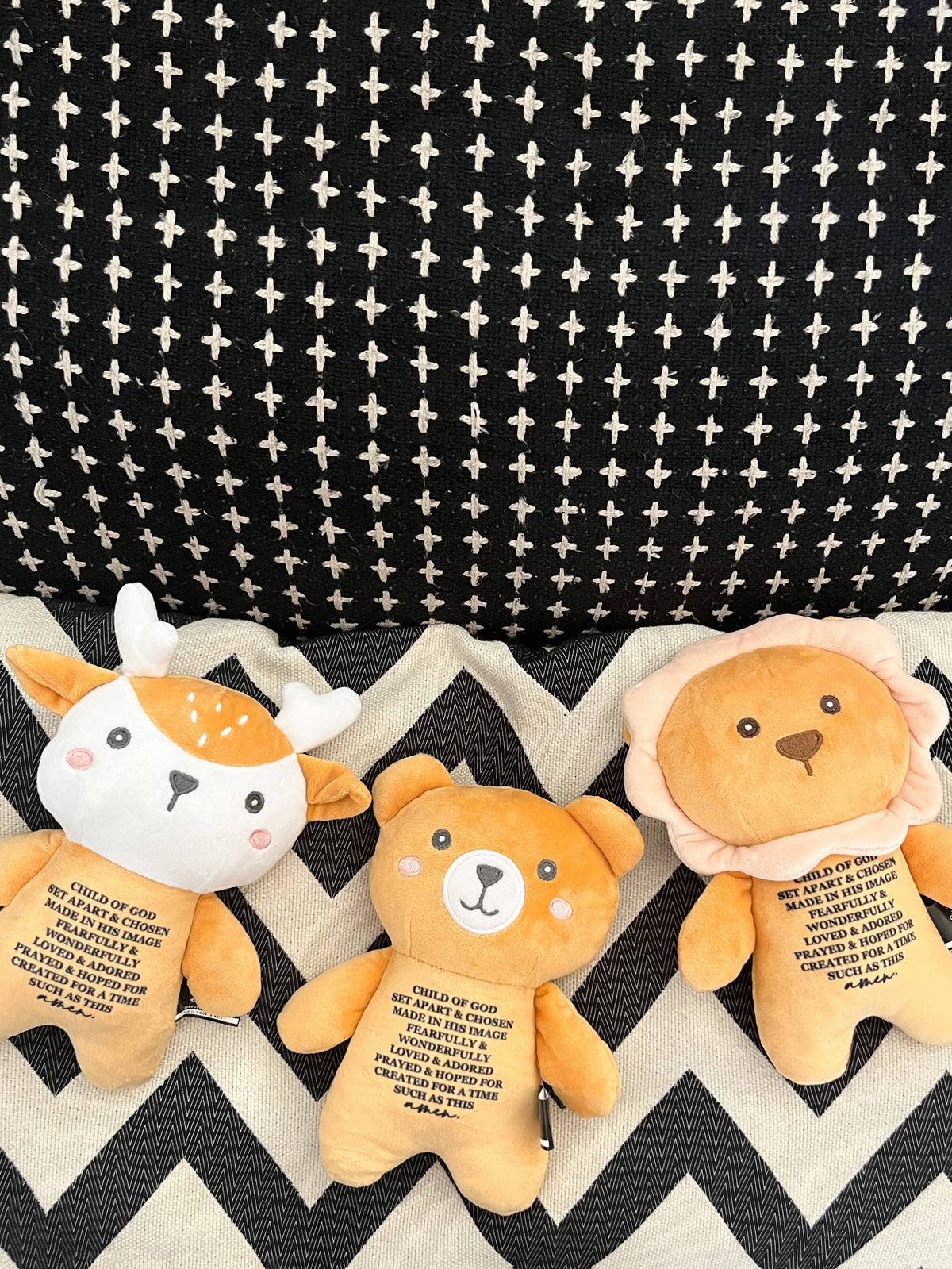 God's Words Animal Stuffy Rattle