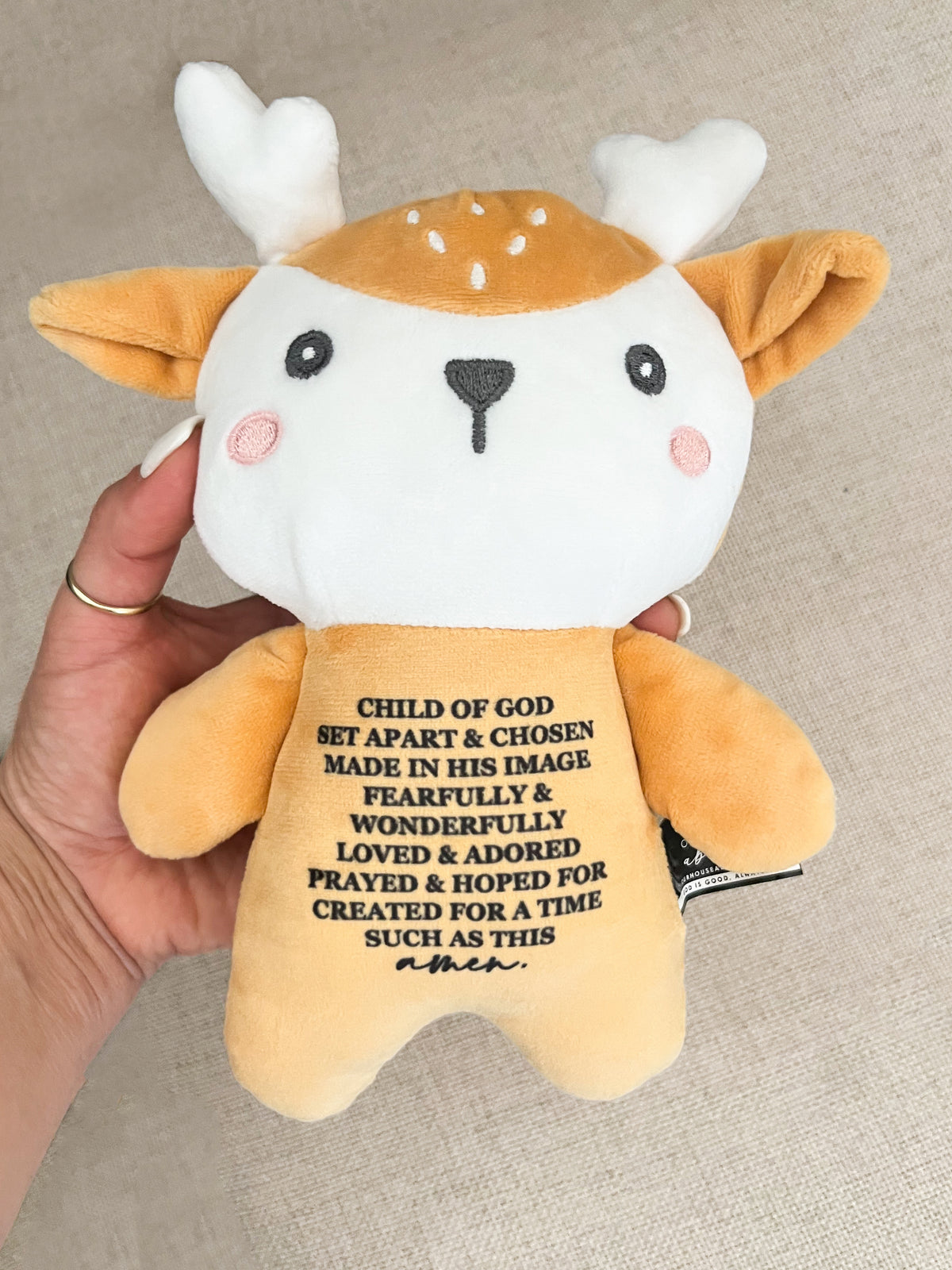 God's Words Animal Stuffy Rattle