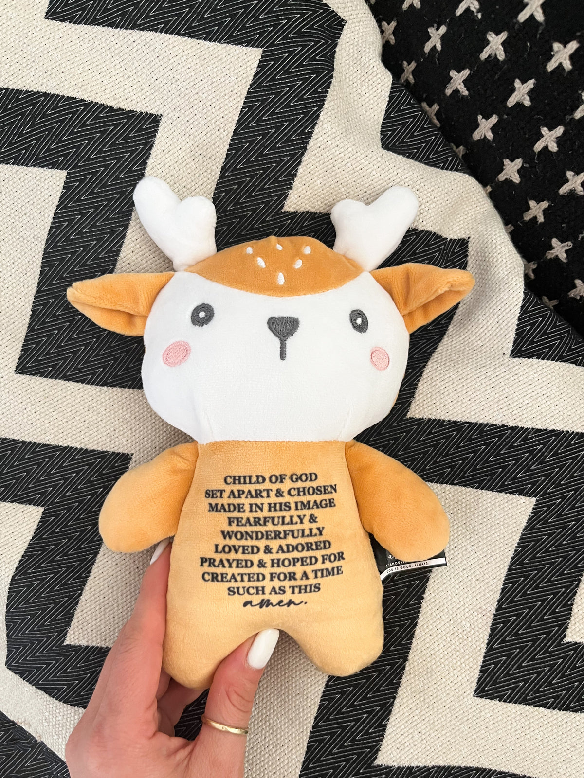 God's Words Animal Stuffy Rattle