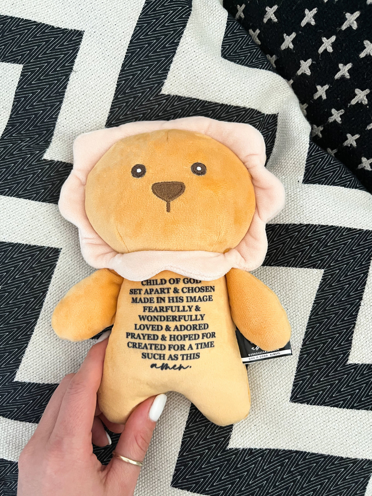 God's Words Animal Stuffy Rattle
