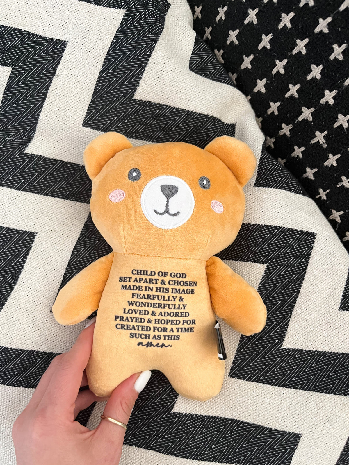 God's Words Animal Stuffy Rattle