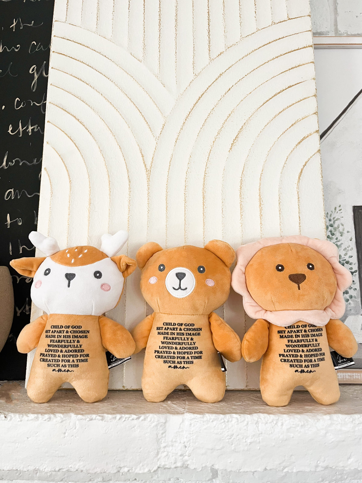 God's Words Animal Stuffy Rattle