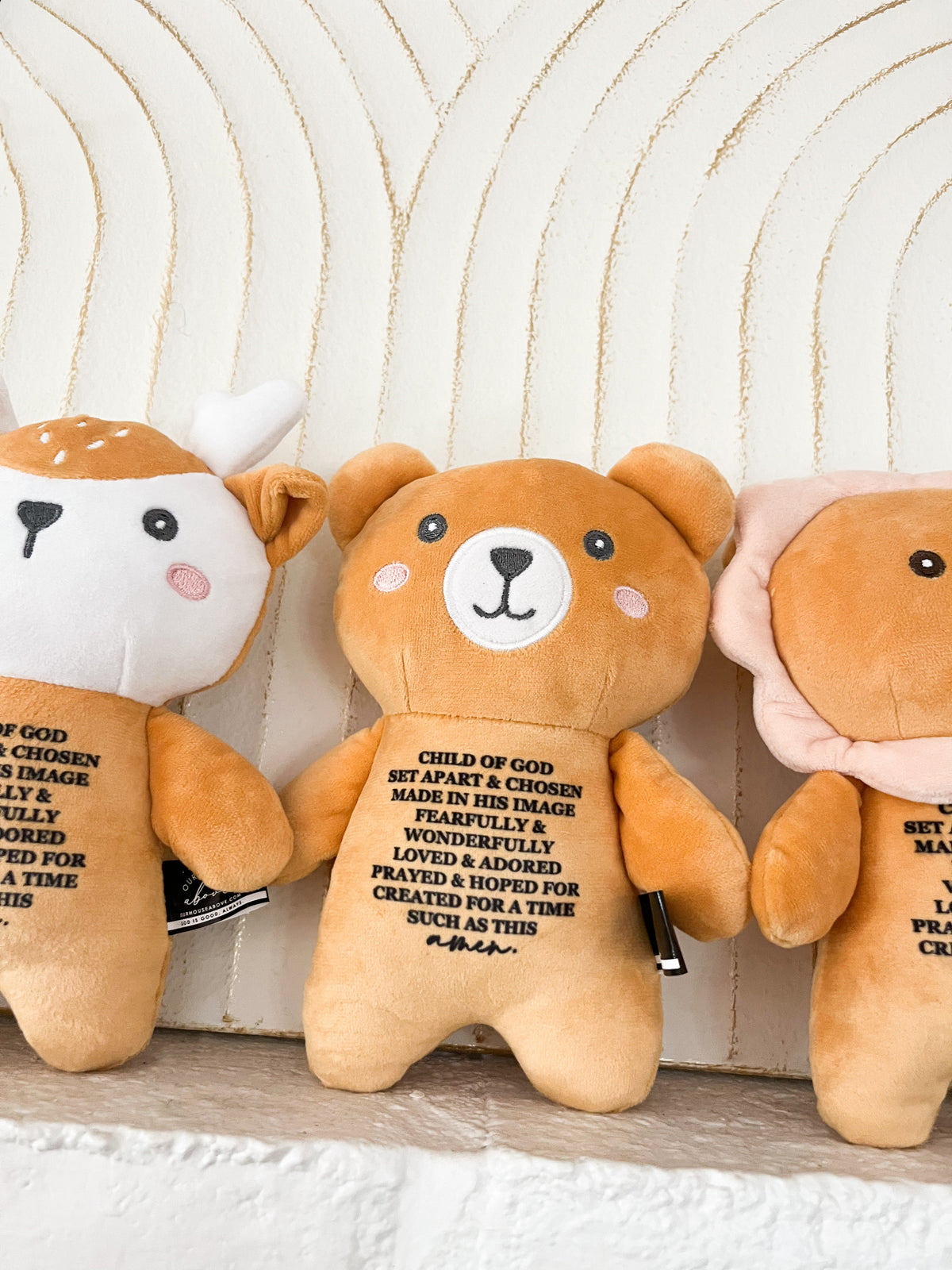 God's Words Animal Stuffy Rattle