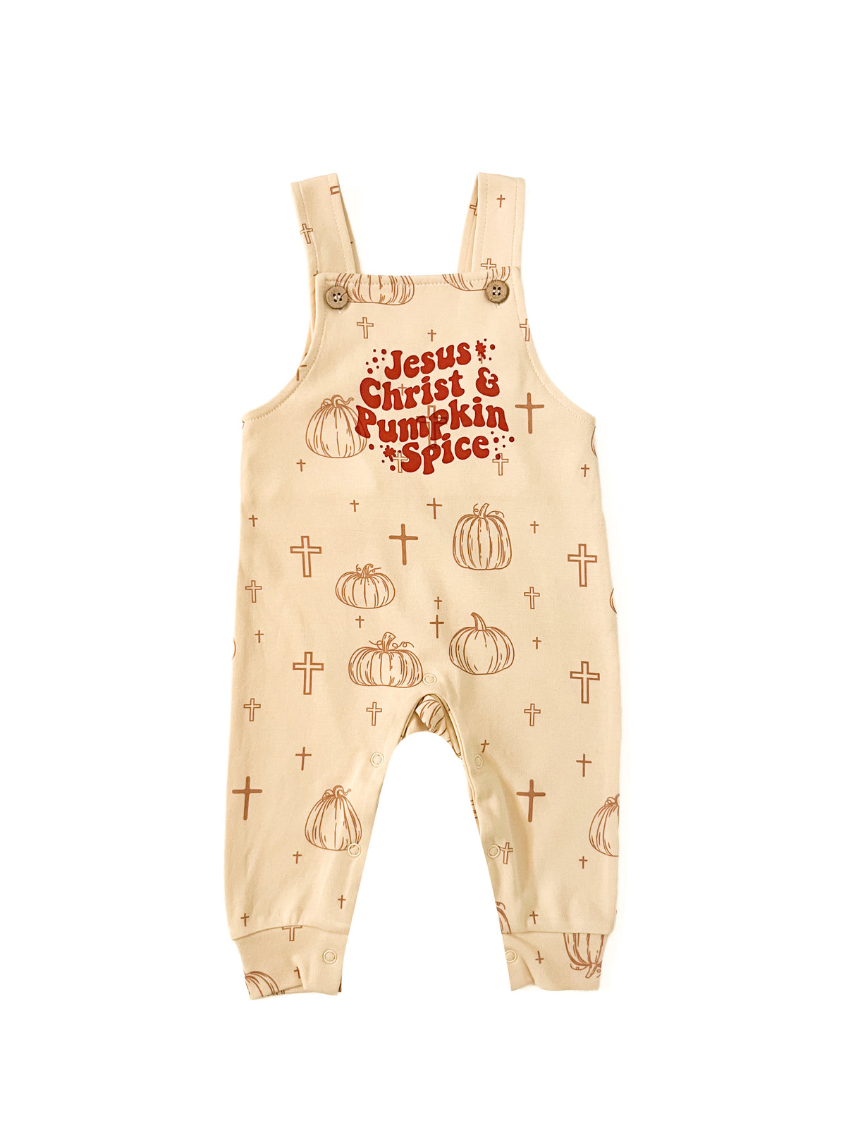 Jesus Christ & Pumpkin Spice Overalls
