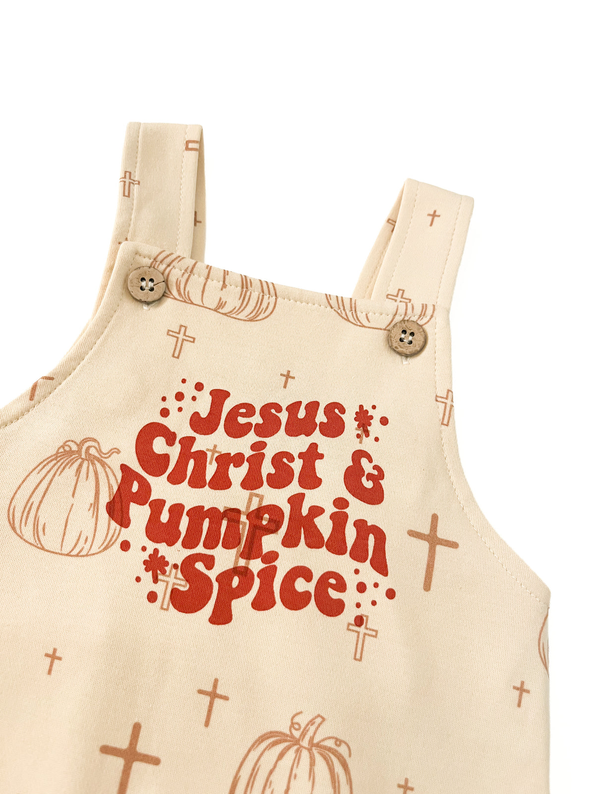 Jesus Christ & Pumpkin Spice Overalls