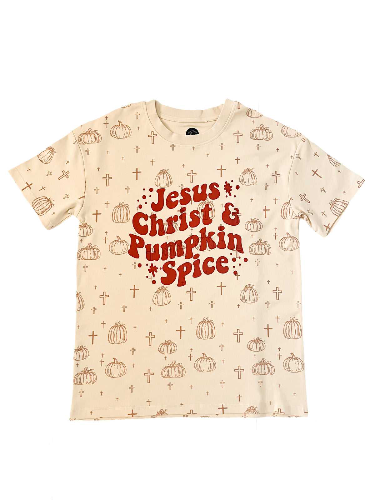 Jesus Christ & Pumpkin Spice Oversized Tee
